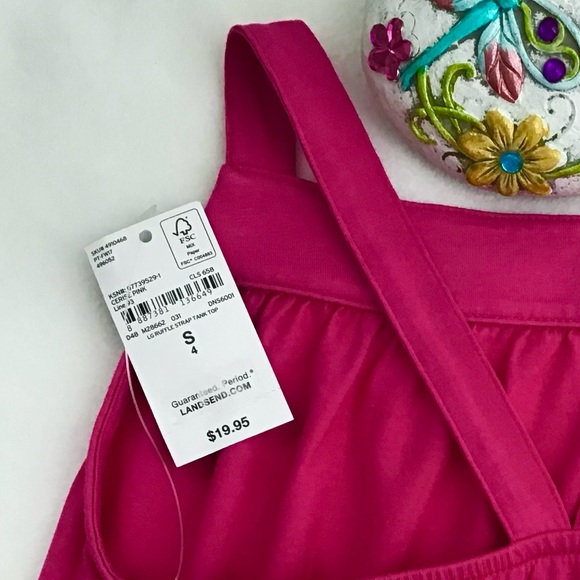 NWT Lands End Little Girls Hot Pink Blouse Tank Top Size 4 - Picture 7 of 7